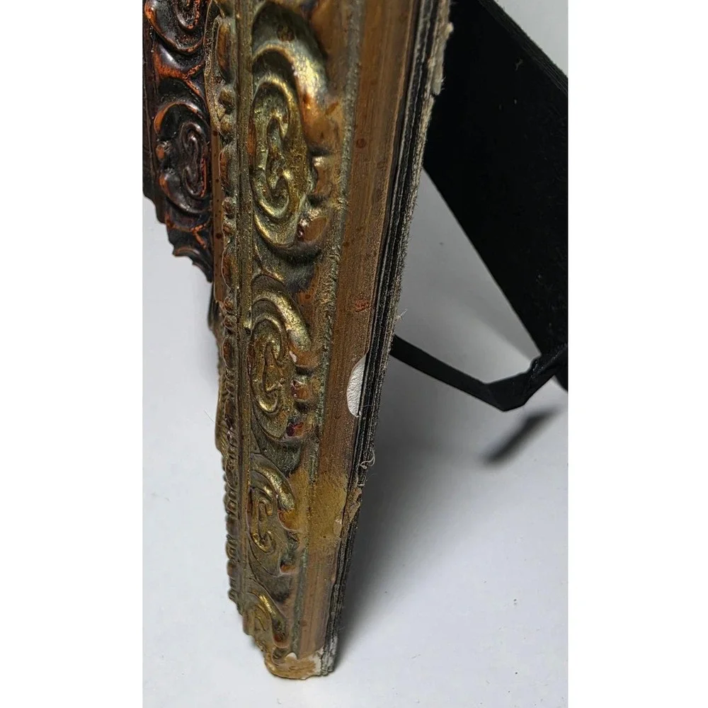 Vintage Ornate Gold Tone Picture Frame Venice Gondola Photo 12x14 Heavy Solid
